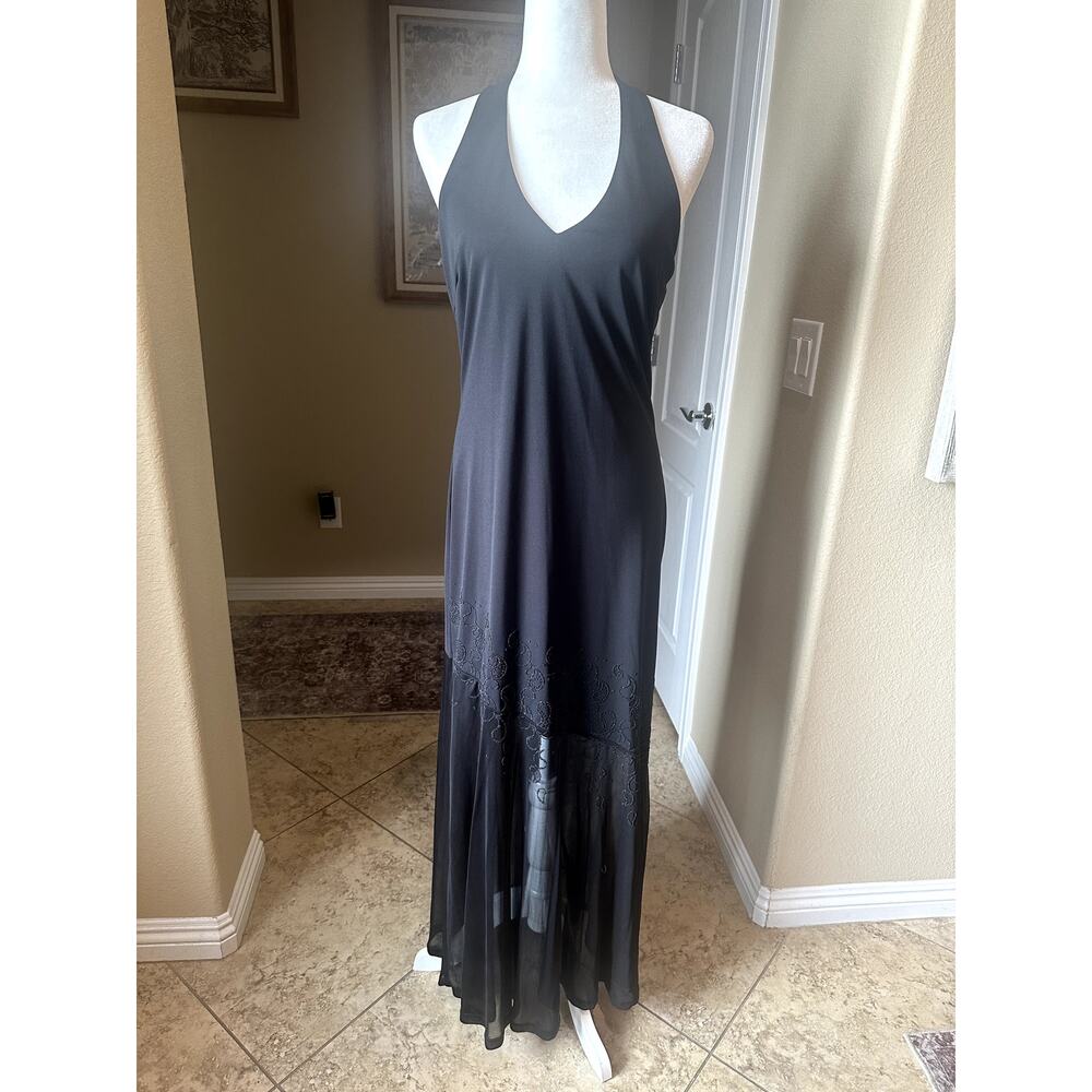 Theadora Black and Sheer dress